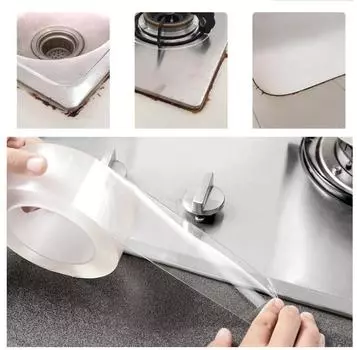 Самоклеящаяся прозрачная наклейка для кухни, водонепроницаемая, для ванной комнаты, угловая линия, защита от влаги 3cm*3m
