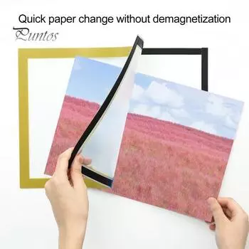 Самоклеящаяся рамка магнитный держатель для фотографий с прозрачной крышкой настенная рамка для постеров и документов A4 золотистый