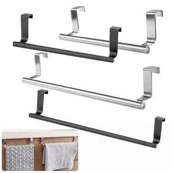 Самоклеящаяся вешалка для полотенец, вешалка без проколов, прочный держатель для полотенец, органайзер для ванной комнаты L серебряный