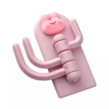 Самоклеящаяся вешалка с 3 крючками, вращающаяся без дырокола, милый настенный держатель для ключей в виде животного в виде кролика