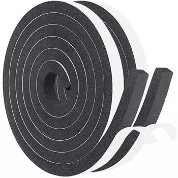 Самоклеящаяся ветрозащитная звукоизоляционная уплотнительная лента для дверей и окон Black 1.5cm-2 Rolls