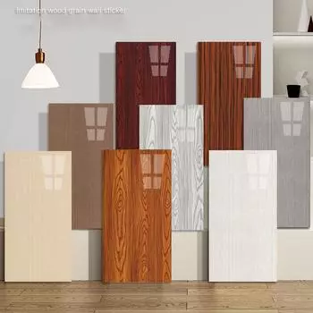 Самоклеящаяся водостойкая наклейка на плитку под дерево, украшение на стену, имитация плитки для туалета, ремонт дома, наклейка на стену 10pcs