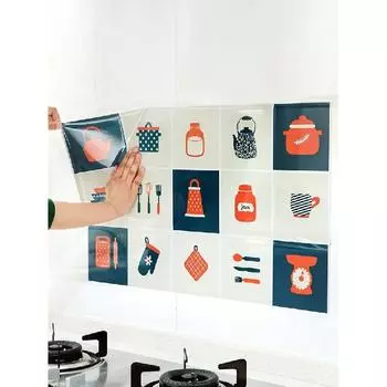 Самоклеящаяся высокотемпературная и маслостойкая наклейка на плитку, настенная наклейка для бытовой плиты, стола и кухни, водонепроницаемая белый