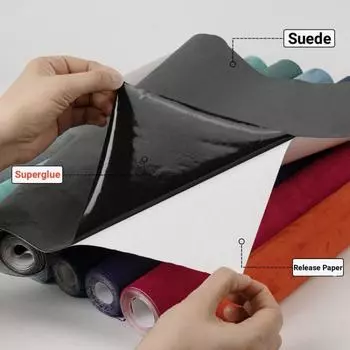 Самоклеящаяся замшевая кожа для салона автомобиля, эластичная замшевая ткань, кожа, ремонтная заплатка, толщина 0,7 мм, украшение для дверной панели автомобиля 20x30cm(7.87x11.8in) фиолетовый