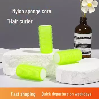 Самоклеящиеся, безопасные бигуди для волос с нейлоновой губкой для воздушной челки