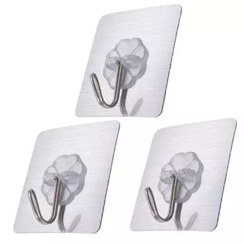 Самоклеящиеся крючки без проколов, прочные, многоцелевые, бесшовные, для подвешивания, прозрачные, прочные, для кухонных настенных дверных вешалок