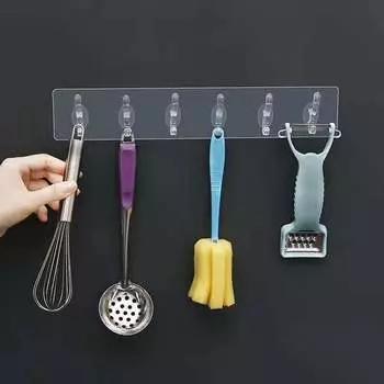 Самоклеящиеся крючки для хранения кухонного шкафа, вешалка для посуды, клейкий настенный крючок, вешалка для пальто, подвесные наклейки, подвесная стойка