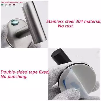 Самоклеящиеся крючки из нержавеющей стали Наклейки на стену Подвесные крючки Держатель для ключей и полотенец Сумка Вешалка для шляп Хранение домашних принадлежностей