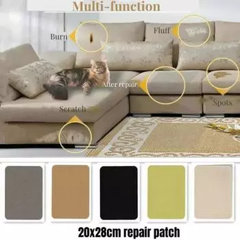 Самоклеящиеся льняные заплатки для ремонта дивана, сиденья автомобиля, самодельные льняные тканевые кожаные наклейки, шкатулка для украшений, фон, стена, ремонт 20x28CM(7.87x11inch) чёрный