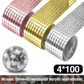 Самоклеящиеся мини-квадратные зеркала Kell, мозаичная плитка, наклейки, сделай сам, украшение на стену дома розовый