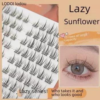 Самоклеящиеся накладные ресницы Sunflower Natural-Look - одиночные пучки, сегментированный стиль для женщин
