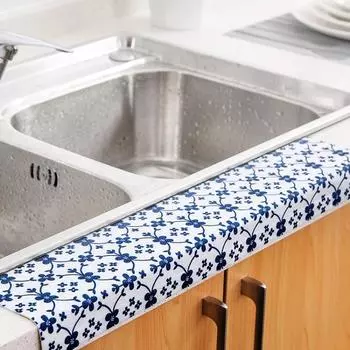 Самоклеящиеся наклейки для кухонной раковины Водонепроницаемая пленка для кухонной раковины Клей для раковины в ванной Клей для украшения дома