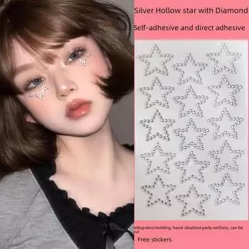 Самоклеящиеся наклейки для макияжа глаз в виде звезд и капель воды Shan Gen Flash Diamond