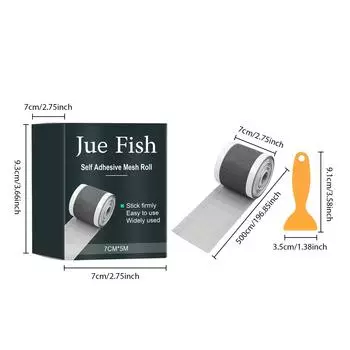 Самоклеящиеся наклейки для сливного отверстия Jue Fish Roll, нарезаемые улавливатели волос для сливного отверстия в душе, одноразовые сетчатые фильтры для раковины, наклейка на экран 1pc