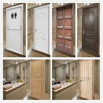 Самоклеящиеся наклейки Papel de Parede для различных дверей, туалета, коричневые дверные наклейки, украшения дома, настенные наклейки, настенные обои для крыльца, плакат 77x200cm(cut 2 pcs)