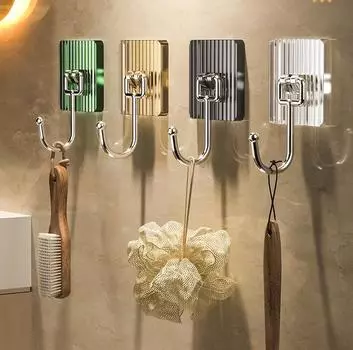 Самоклеящиеся настенные крючки, акриловые крючки для ванной комнаты, для подвешивания водонепроницаемого легкого акрилового крючка класса люкс, без пробивки, полотенце для ванной, крючок для одежды в ванной золотой