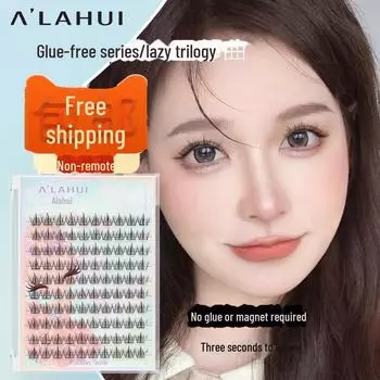 Самоклеящиеся натуральные накладные ресницы без клея в плоском стиле Mother-Born trilogy