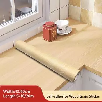 Самоклеящиеся обои с рисунком под дерево, водостойкие, маслостойкие, для спальни, гостиной, шкафов, настенные наклейки для домашнего декора, отремонтированные наклейки 40cm*5m