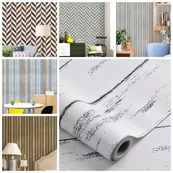 Самоклеящиеся обои с защитой от обрастания, легко моющиеся, наклейки на стену с рисунком под дерево, гостиная style 3