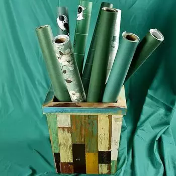 Самоклеящиеся обои зеленой серии, наклейки на стену, домашний декор, винтажные обои для гостиной, спальни 60cm*1m