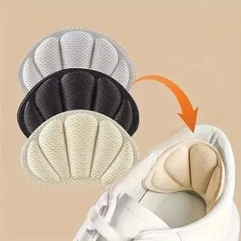 Самоклеящиеся подушечки под пятку — удобные губчатые вставки для обуви, уменьшают размер и защищают от мозолей, подходят, идеальный подарок для супруга и мамы серый