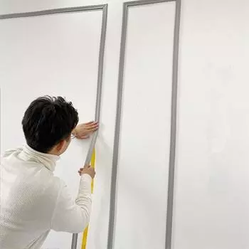 Самоклеящиеся полоски для декора Peel & Stick с тиснением, домашний декор, наклейка на талию, настенная наклейка серебряный