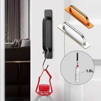 Самоклеящиеся ручки для ящиков шкафа - 5,8-дюймовые самоклеящиеся ручки для дверей из нержавеющей стали, конструкция без сверления