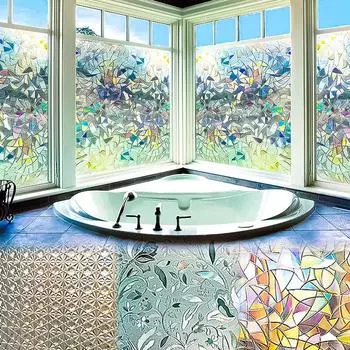 Самоклеящиеся стеклянные наклейки на окна, двери ванной комнаты, сделай сам, декоративные украшения для дома