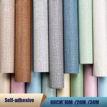 Самоклеящиеся водонепроницаемые влагостойкие обои для спальни, гостиной, ремонта, наклейки на стену, домашний декор 60cm*10m зелёный