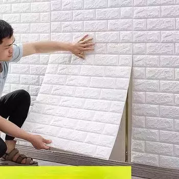 Самоклеящиеся водостойкие обои для ТВ-фона, кирпичные обои, 3D стикер на стену, обои для гостиной, декоративные обои для спальни 70CMX1M