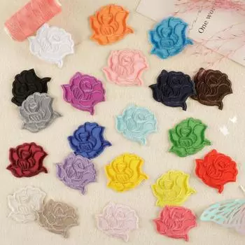 Самоклеящиеся вышитые розы и цветки сливы этикетки для одежды блокнот