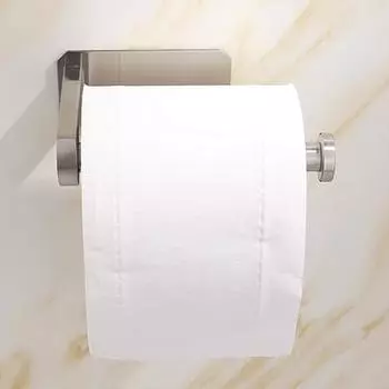 Самоклеящийся держатель для бумажных полотенец. Не ржавеет. Сильная адгезия. Не оставляет следов. Простая установка. Полированный край. серебряный