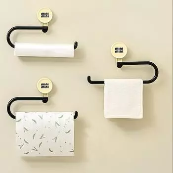 Самоклеящийся держатель для бумажных полотенец в рулонах, экономящий место, вешалка для бумажных полотенец, шкаф-диспенсер для рулонов полотенец Toilet Paper Holder