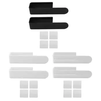 Самоклеящийся держатель для полотенец U-образной формы, экономящий пространство, акриловый настенный держатель для полотенец для рук Black