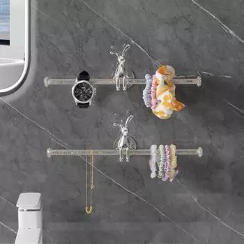 Самоклеящийся держатель для полотенец, вешалка для полотенец без сверления, вешалка для полотенец, серьги, кольца, ожерелья прозрачный