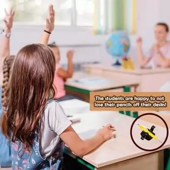 Самоклеящийся держатель для ручек, износостойкий, гибкий, компактный, портативный, настольный, шариковая ручка, зажим для карандаша, офисные принадлежности королевский синий