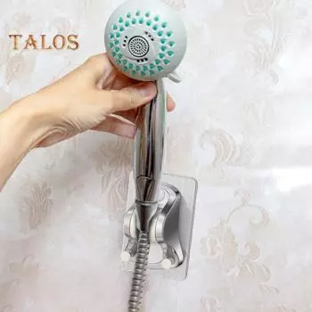 Самоклеящийся держатель насадки для душа, регулируемый угол, водонепроницаемый настенное крепление без сверления, универсальный ручной кронштейн для насадки для душа в ванной комнате чёрный