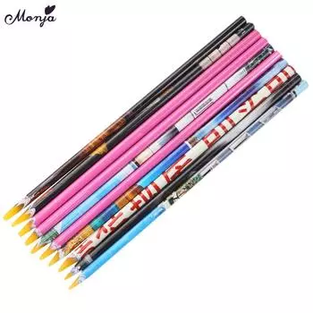 Самоклеящийся карандаш для дизайна ногтей Monja, сверла, блестки, стразы, драгоценные камни, бусины, ручка для сбора точек