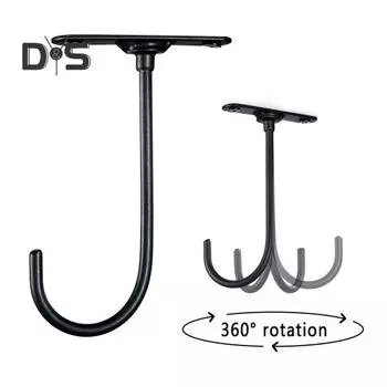 Самоклеящийся крючок-банан, металлический крючок-банан, устойчивый к ржавчине, прочный, выдерживающий нагрузку, органайзер для подвешивания под шкафом чёрный