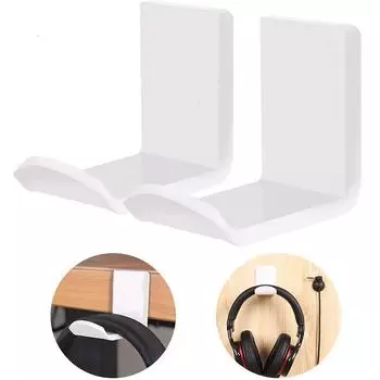 Самоклеящийся крючок для хранения гарнитуры чёрный