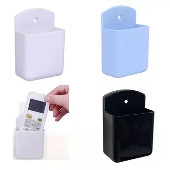 Самоклеящийся настенный держатель для пульта дистанционного управления, многофункциональный держатель для карандашей, держатель для кистей для макияжа на стену чёрный