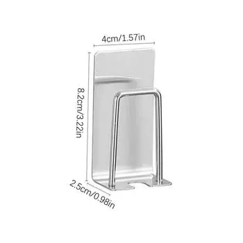 Самоклеящийся настенный держатель для зубных щеток из нержавеющей стали, органайзер для зубной пасты, подставка для стакана с ополаскивателем для полости рта, аксессуары для ванной комнаты серебряный