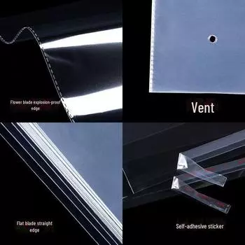 Самоклеящийся прозрачный пакет для упаковки футболок с застежкой-молнией Spot Design 7*12 double layer 5 silk 100 pcs