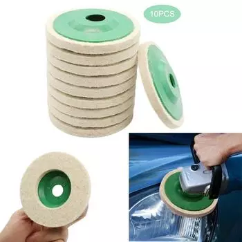 Самоклеящийся шерстяной полировальный круг, Угловой шлифовальный круг, Зеркальный полировальный круг из нержавеющей стали зелёный