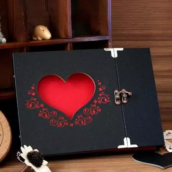 Самоклеящийся внутренний фотоальбом DIY Love Heart Детский альбом для развития Путешествия Style D
