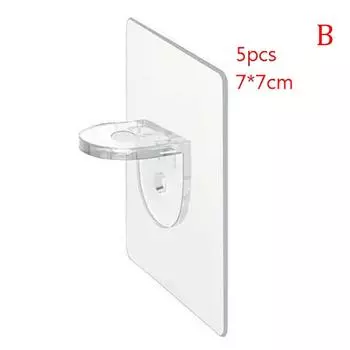 Самоклеющиеся держатели для мебельных полок 7*7cm прозрачный