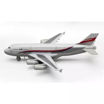 Самолет A380 Toys Bump and Go Airlines, литая под давлением металлическая модель самолета, игрушка со светом и звуками, 4D анатомический вид, самолет для детей 3-12 лет, подарок Size:22*19*17cm белый