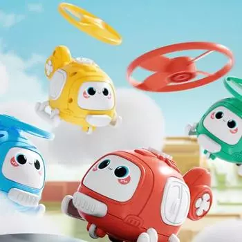 Самолет для мальчика, интерактивная игра для родителей и детей, для дома и улицы, самолет, бамбук, стрекоза, мультяшный вертолет синий