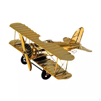 Самолет Планер Биплан Украшения Ручная работа Ретро Декоративные Подарки Железо золотой