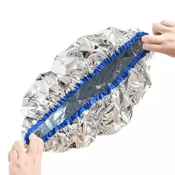 Самонагревающаяся Глубоко Кондиционирующая Женская Алюминиевая Фольгированная Шапочка Для Купания Шапочка Для Ухода За Волосами Инструмент Для Душа Шапочка